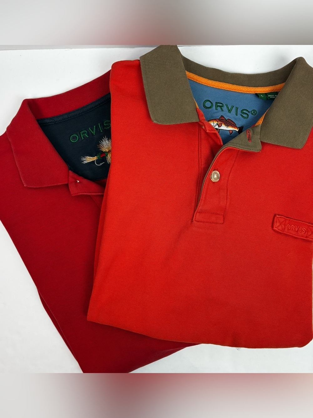 Orvis Vintage 1990’s Reinforced Heavyweight Polo Shirts Bundle